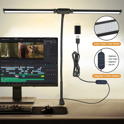 Skanto | Double-Head LED Desk Lamp | Lighting Solution for Study, Work & Office Use