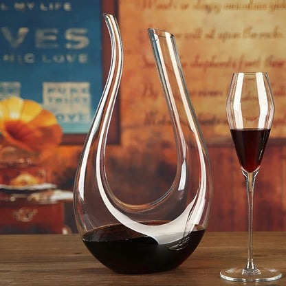 Wine Decanter with Aerator - Hand Bowliftown & Stylish - 1500 ml for Bar & Home - Lead-Free Glass | Bowlift
