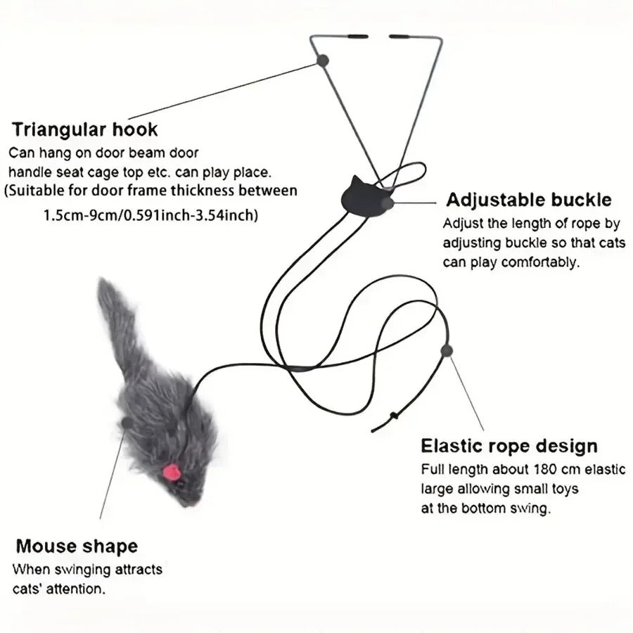 Self-Hanging Retractable Cat Toy Skanto