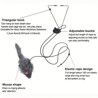 Self-Hanging Retractable Cat Toy Skanto