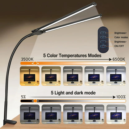 Skanto | Double-Head LED Desk Lamp | Lighting Solution for Study, Work & Office Use