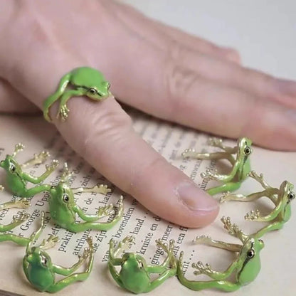 Skanto | Playful Mini Frog Adjustable Ring for Unique Style