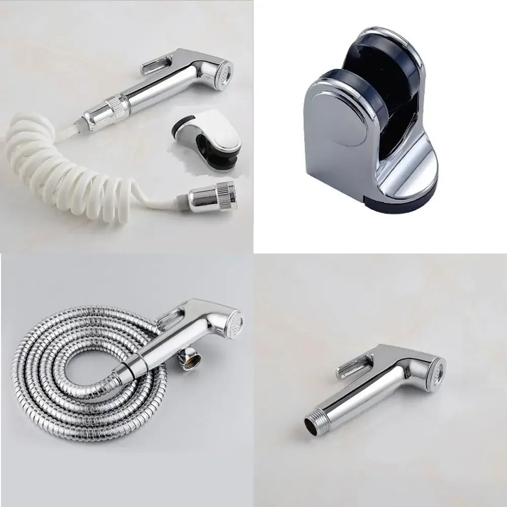 Skanto | Stainless Steel Handheld Bidet Sprayer Set | Adjustable Pressure, Self-Cleaning Nozzle & Ideal for Personal Hygiene and Pet Cleaning