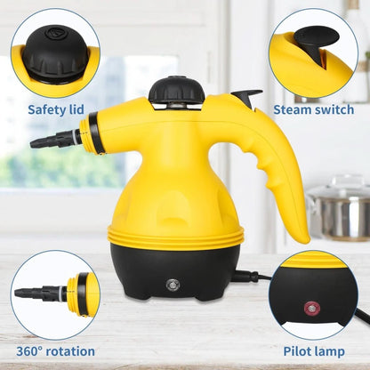 Skanto | Chemical-Free Steam Cleaner with 8 Attachments for Home, Clothes, and Windows