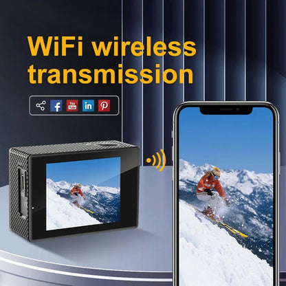 BowLift | 4K Ultra HD Sport Pro Camera - Wifi Enabled and Waterproof for Vlogging and Outdoor Sports