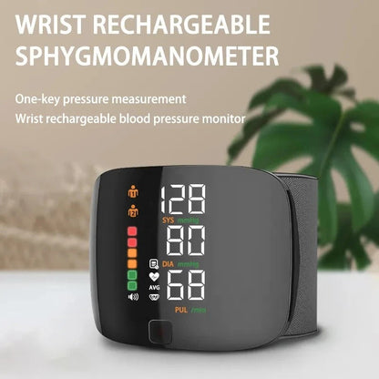 Skanto | Smart Wrist Blood Pressure Monitor – Electronic Portable Sphygmomanometer with Voice Prompts