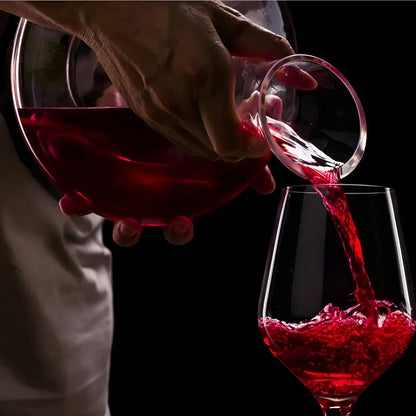 Crystal wine decanter – Handmade Elegant | 1500 ml Ideal for bars, apartments & offices | Bowlift