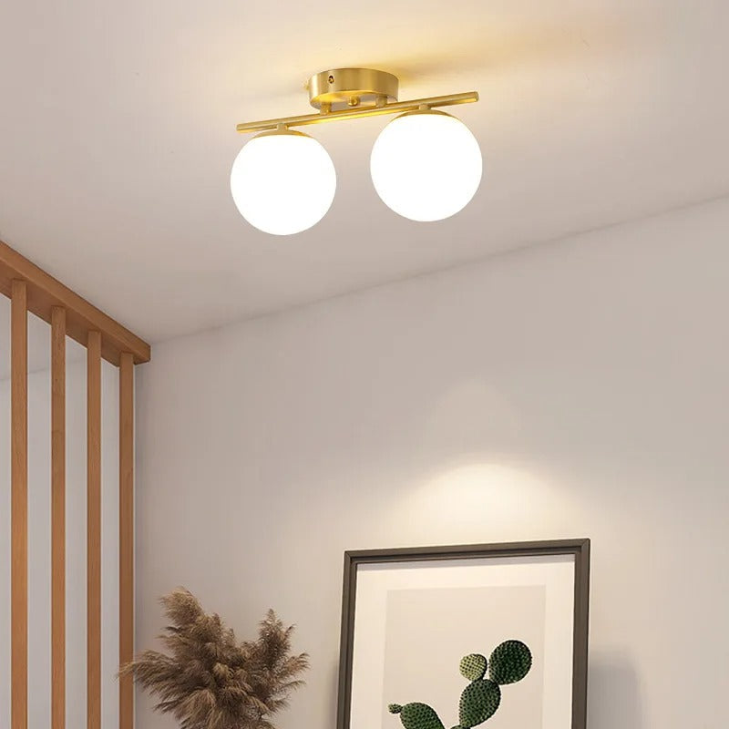 Skanto Skanto | Nordic Style Glass Ceiling Lamp – Elegant White Globe for Any Room
