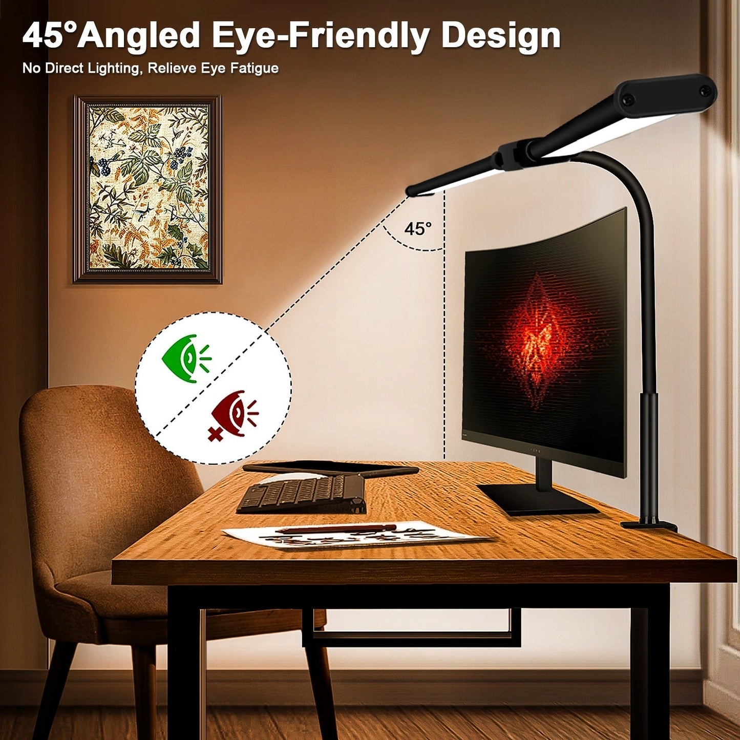 Skanto | Double-Head LED Desk Lamp | Lighting Solution for Study, Work & Office Use