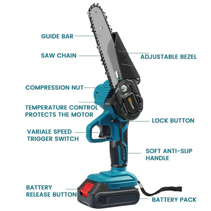 BowLift | Cordless Electric Chainsaw | Lightweight, Ergonomic Design & Ideal for Effortless Pruning and Trimming