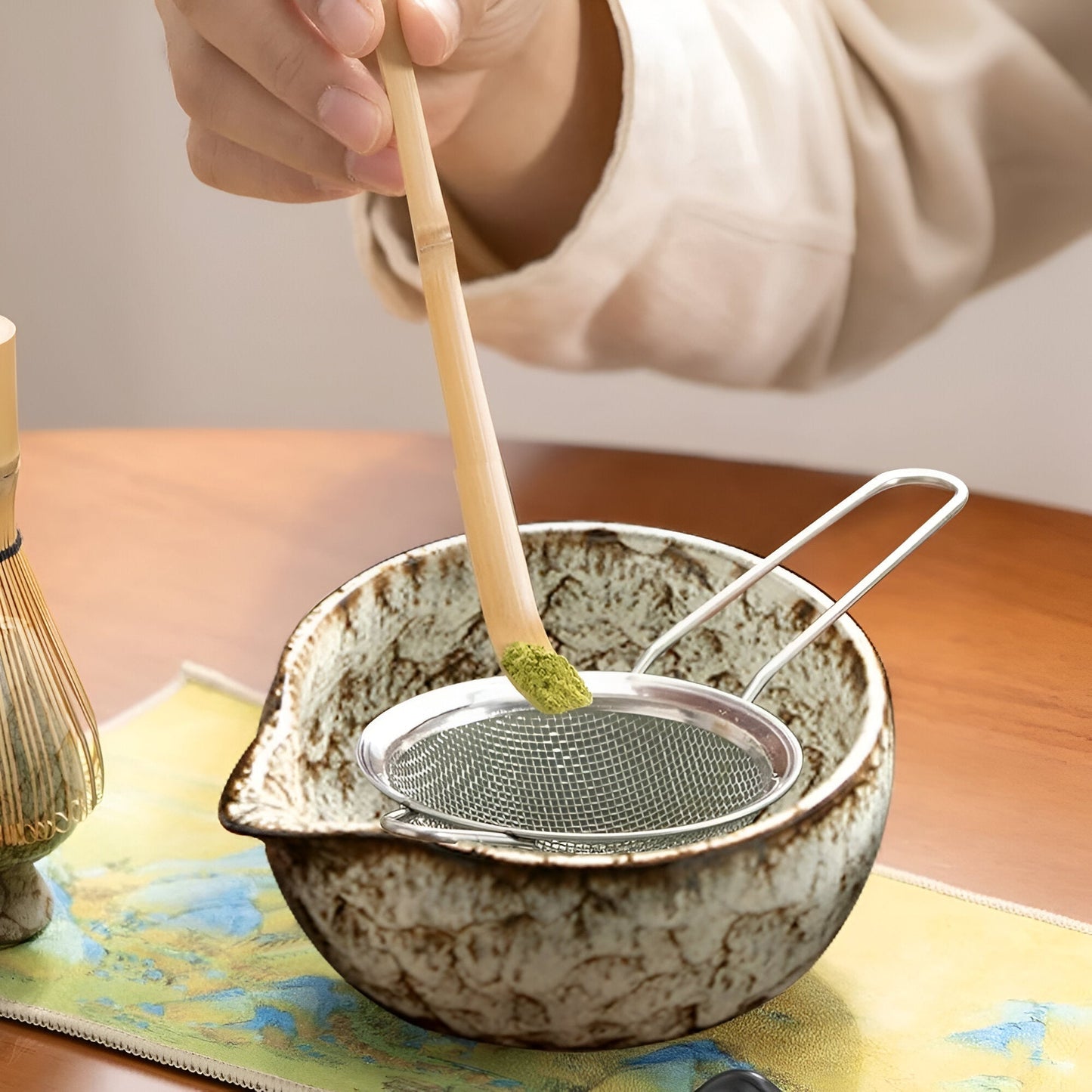 Skanto | Traditional Matcha Tea Set – 6-Piece Authentic Japanese Matcha Kit – Premium Bamboo & Ceramic