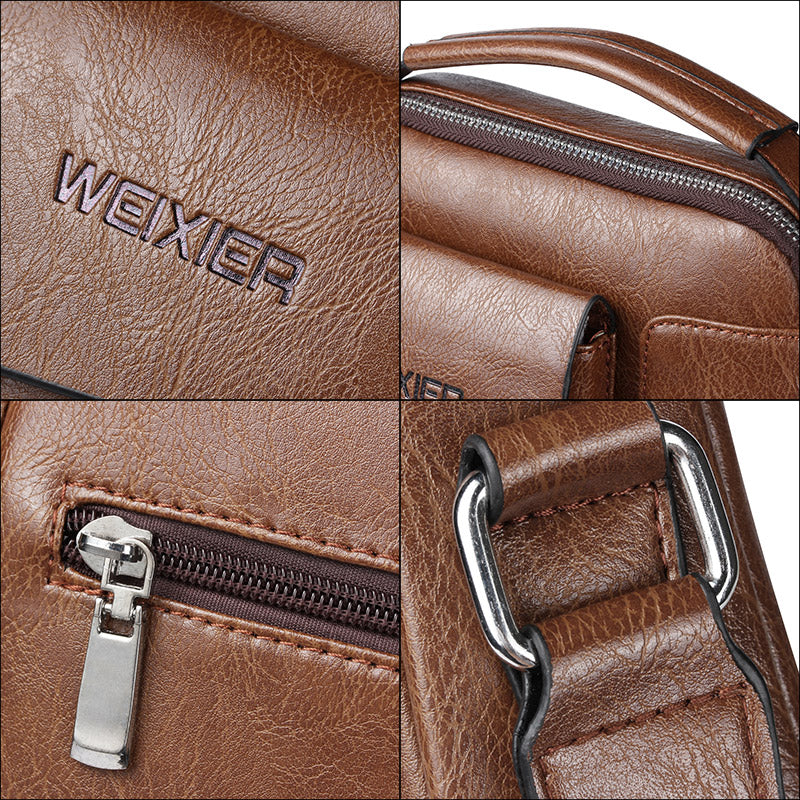 BowLift | Luxury Shoulder Bag for Men – PU Leather Crossbody Satchel with Adjustable Strap
