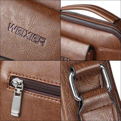 BowLift | Luxury Shoulder Bag for Men – PU Leather Crossbody Satchel with Adjustable Strap