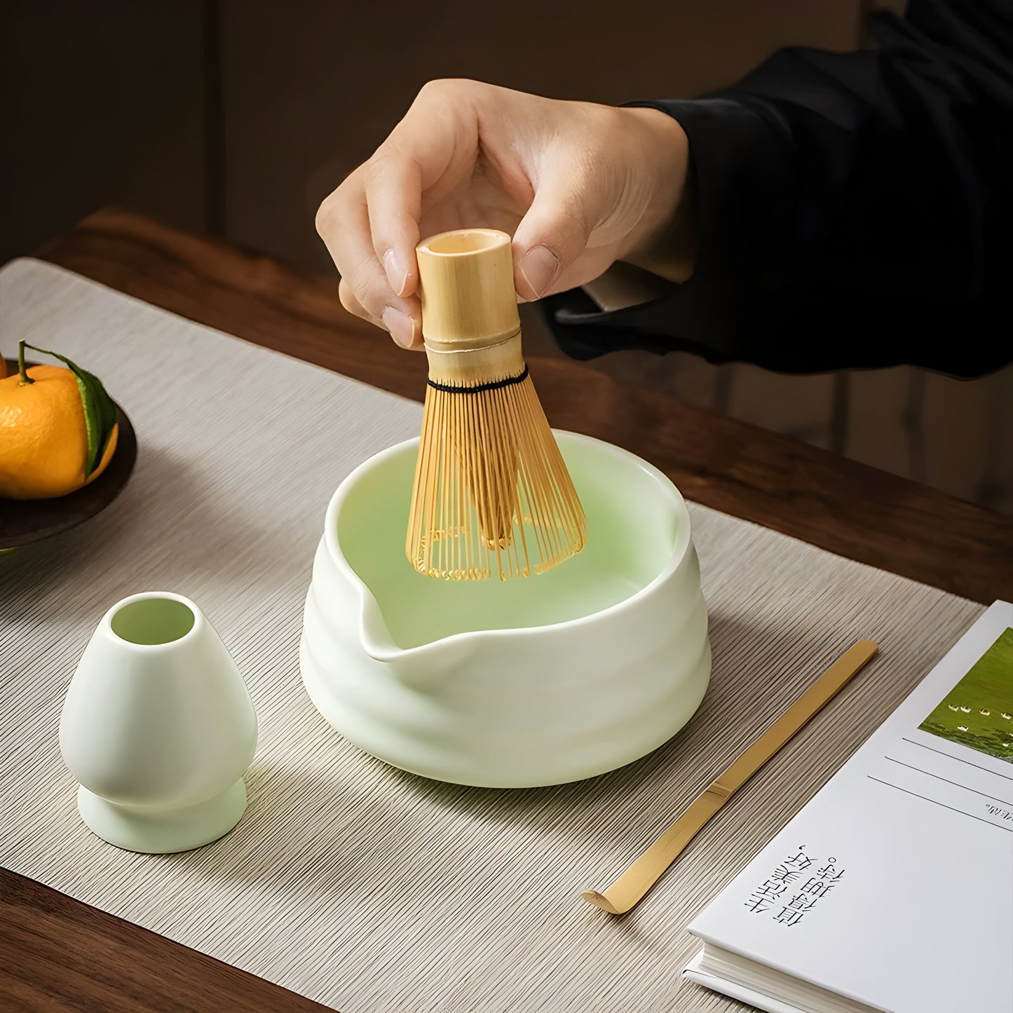 Skanto | Matcha Ceramic Set – Traditional Japanese Tea Set for Relaxing & Mindful Moments