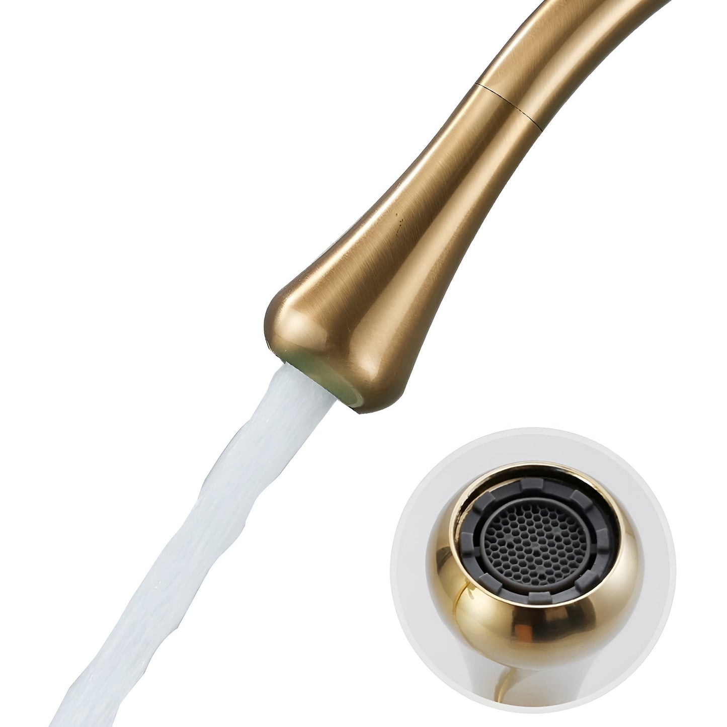 Basin mixer tap with a brushed finish – Deck-mounted tap, hot and cold mixer, brass fitting for residential use