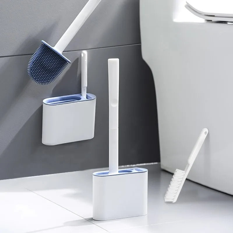 Skanto | Toilet Brush | Wall Mounted, Hygienic Design with Durable Brushes for Complete Cleaning in Small Bathrooms