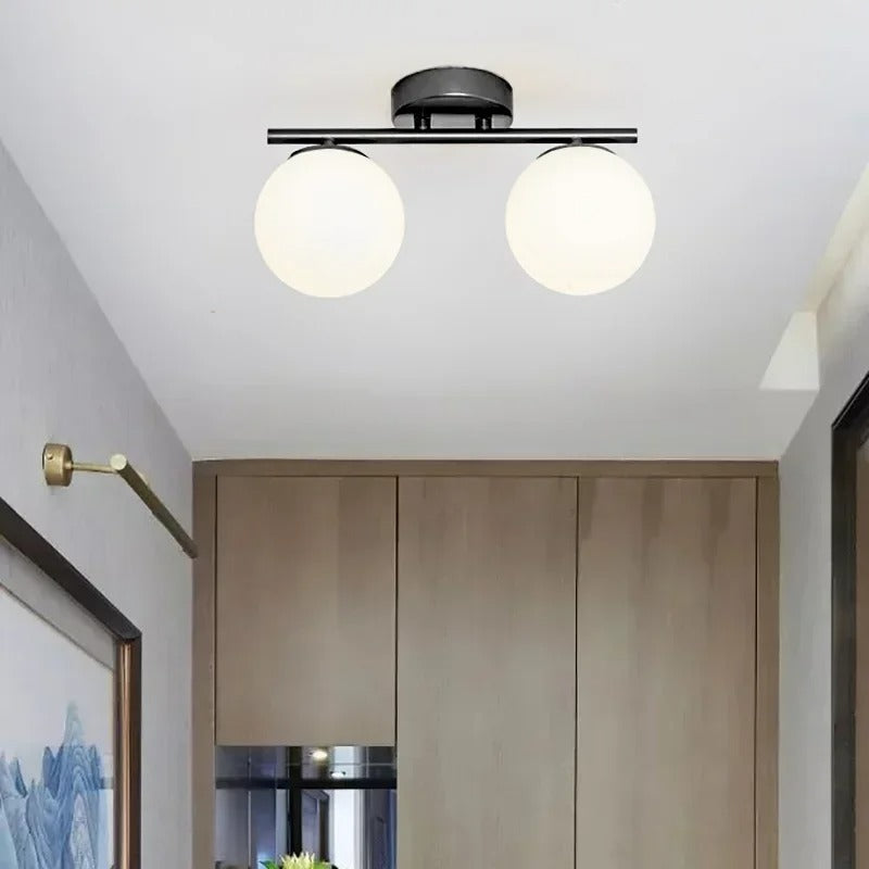 Skanto Skanto | Nordic Style Glass Ceiling Lamp – Elegant White Globe for Any Room