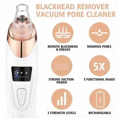 Skanto | Blackhead Remover Vacuum Pore Cleaner | Adjustable Suction, Multifunctional Tool for Deep Cleansing and Acne Treatment at Home