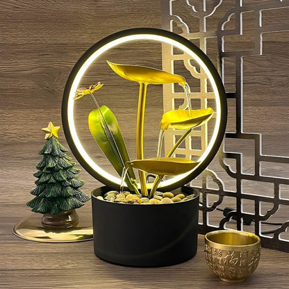GlowCascade - soothing waterfall table lamp Bowlift