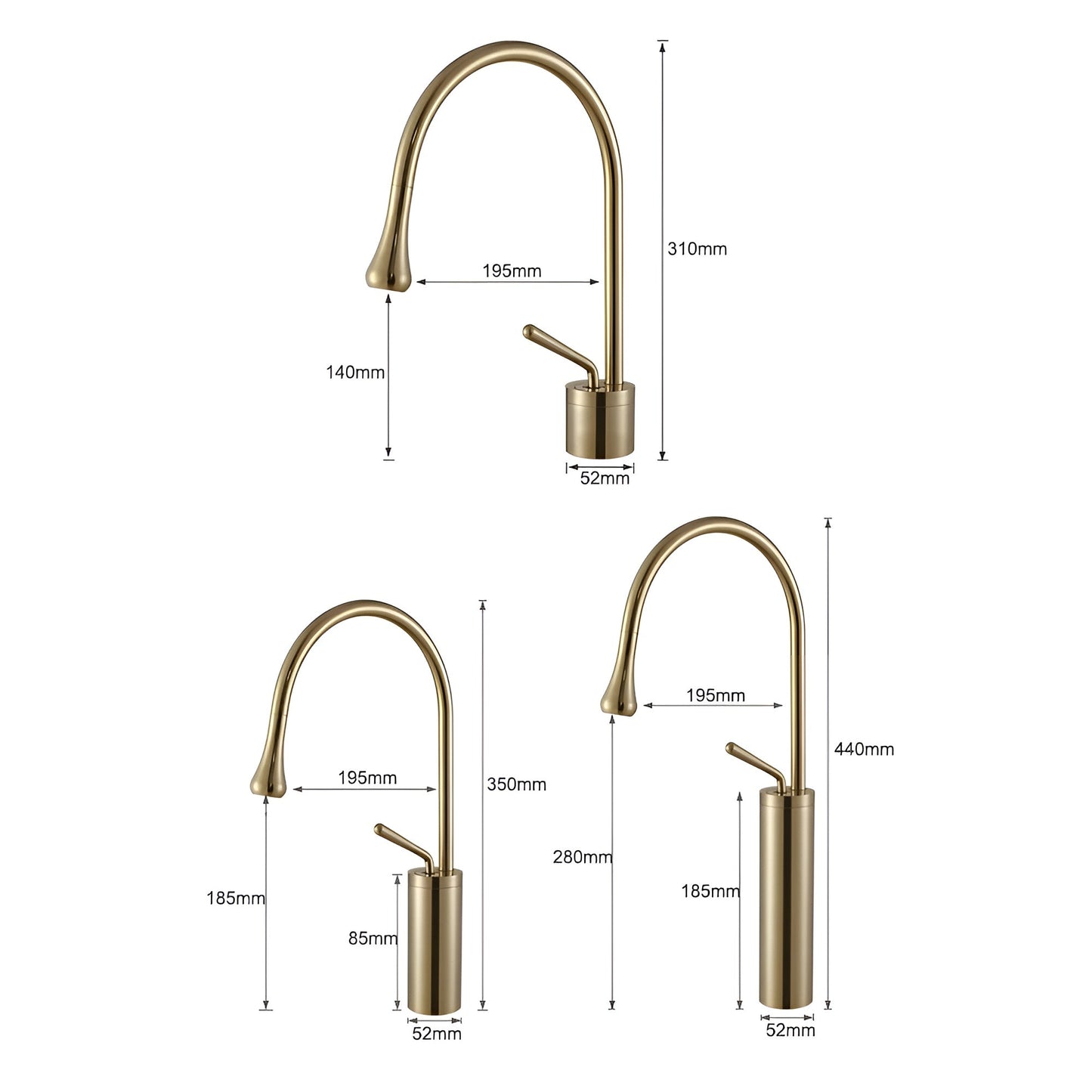 Basin mixer tap with a brushed finish – Deck-mounted tap, hot and cold mixer, brass fitting for residential use