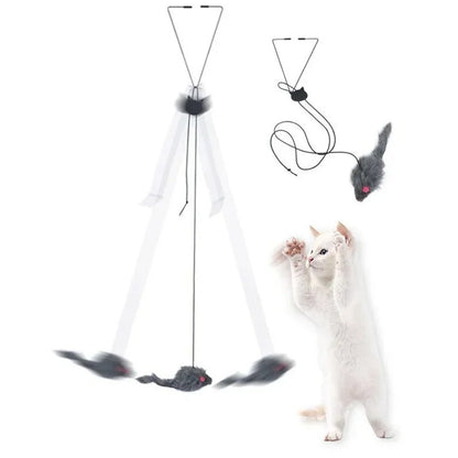 Self-Hanging Retractable Cat Toy Skanto
