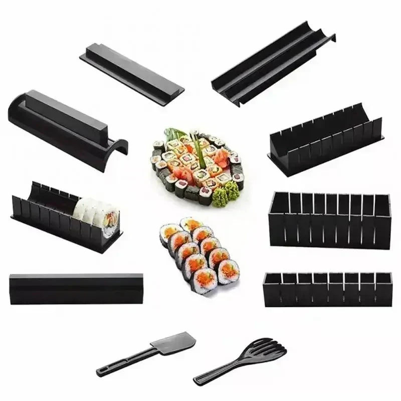 Skanto | Sushi Rolls and Cutting Set – Practical Sushi Kit with Molds and Accessories