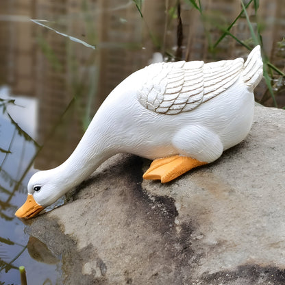 PuddlePals Sculpture – Farmhouse Style Duck & Goose Figure | Bowlift