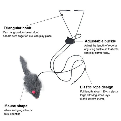 Self-Hanging Retractable Cat Toy Skanto