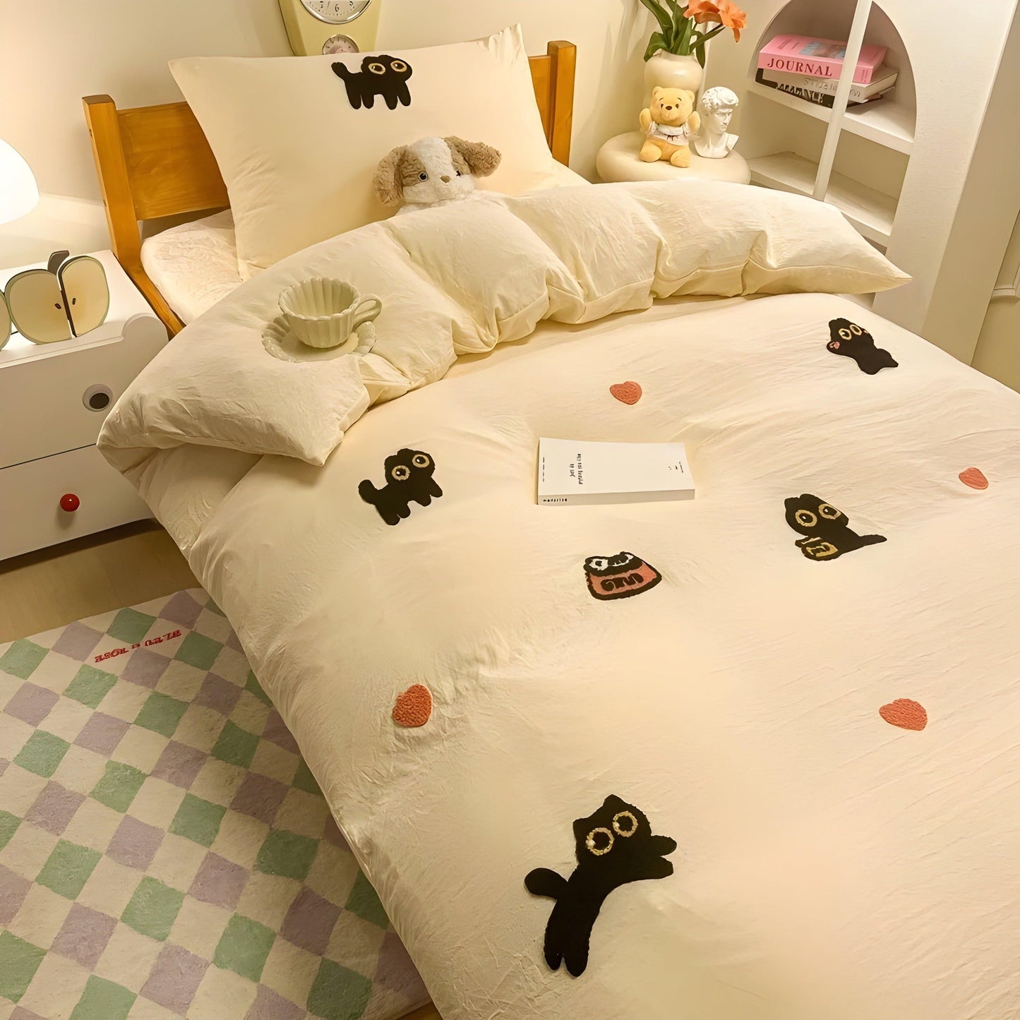 CloudComfort Bedding Set - ComfortaBowlifte and Skin-Friendly Lucky Cat Bedding | Bowlift