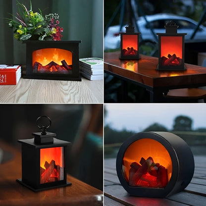 Skanto | RadiantFlame LED Lantern – Realistic Flame Table Lamp for Cozy Atmosphere Lighting
