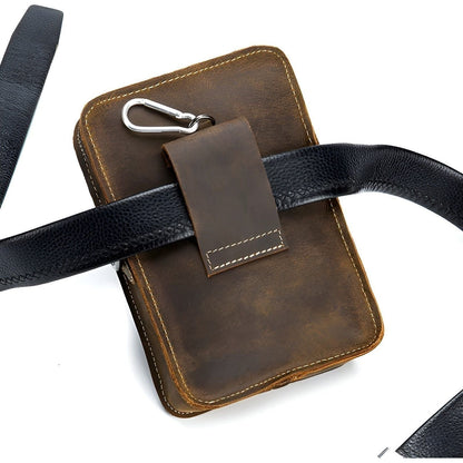 BowLift | Vidal Bag – Functional Leather Waist Bag for Men with Adjustable Strap and Multi-Pocket Design