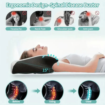 Skanto | Butterfly Neck Support Memory Pillow | Ergonomic, Hypoallergenic & Ideal for All Sleeping Positions