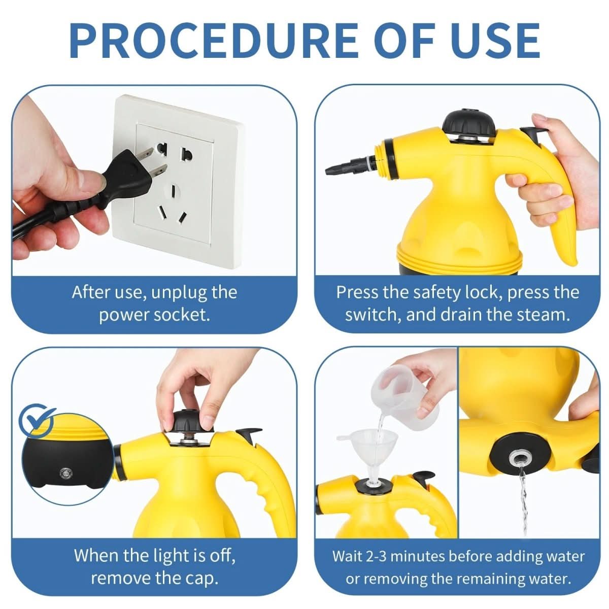 Skanto | Chemical-Free Steam Cleaner with 8 Attachments for Home, Clothes, and Windows