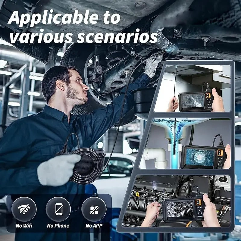 BowLift | Industrial Endoscope Inspection Camera – 1080P HD with 4.3-Inch Screen Adjustable Lens