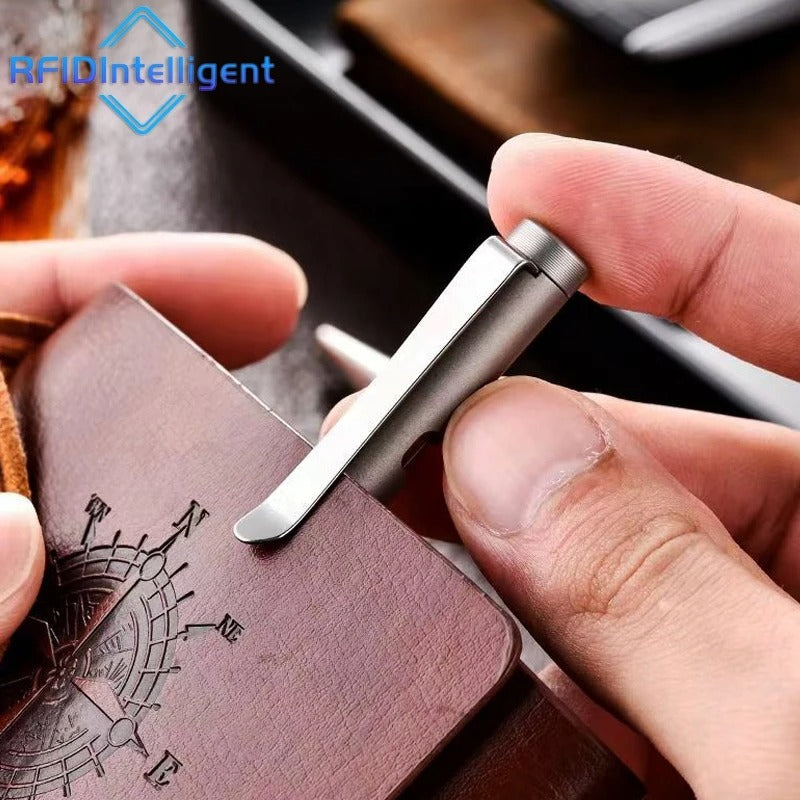 Skanto | Titanium Bolt Action Pen – Durable Metal Mechanical Writing Pen