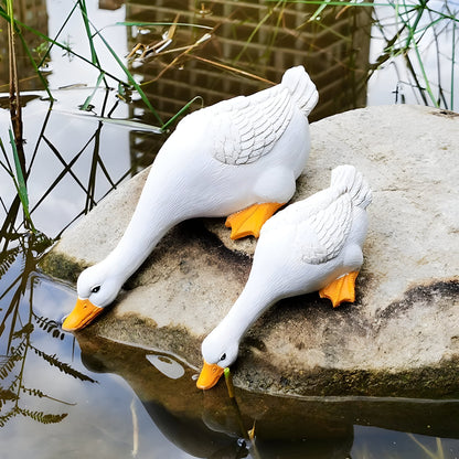 PuddlePals Sculpture – Farmhouse Style Duck & Goose Figure | Bowlift