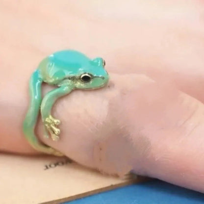 Skanto | Playful Mini Frog Adjustable Ring for Unique Style