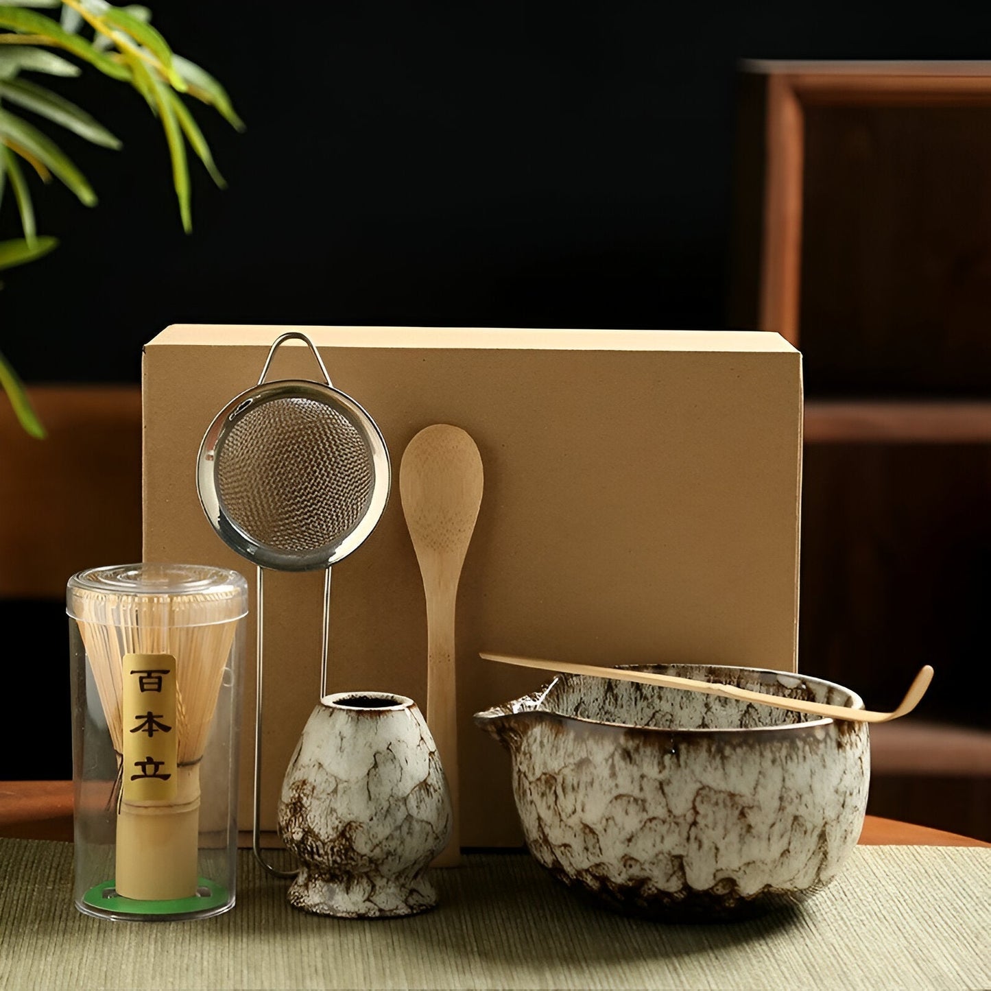 BowLift | Traditional Matcha Tea Set – 6-Piece Authentic Japanese Matcha Kit – Premium Bamboo & Ceramic