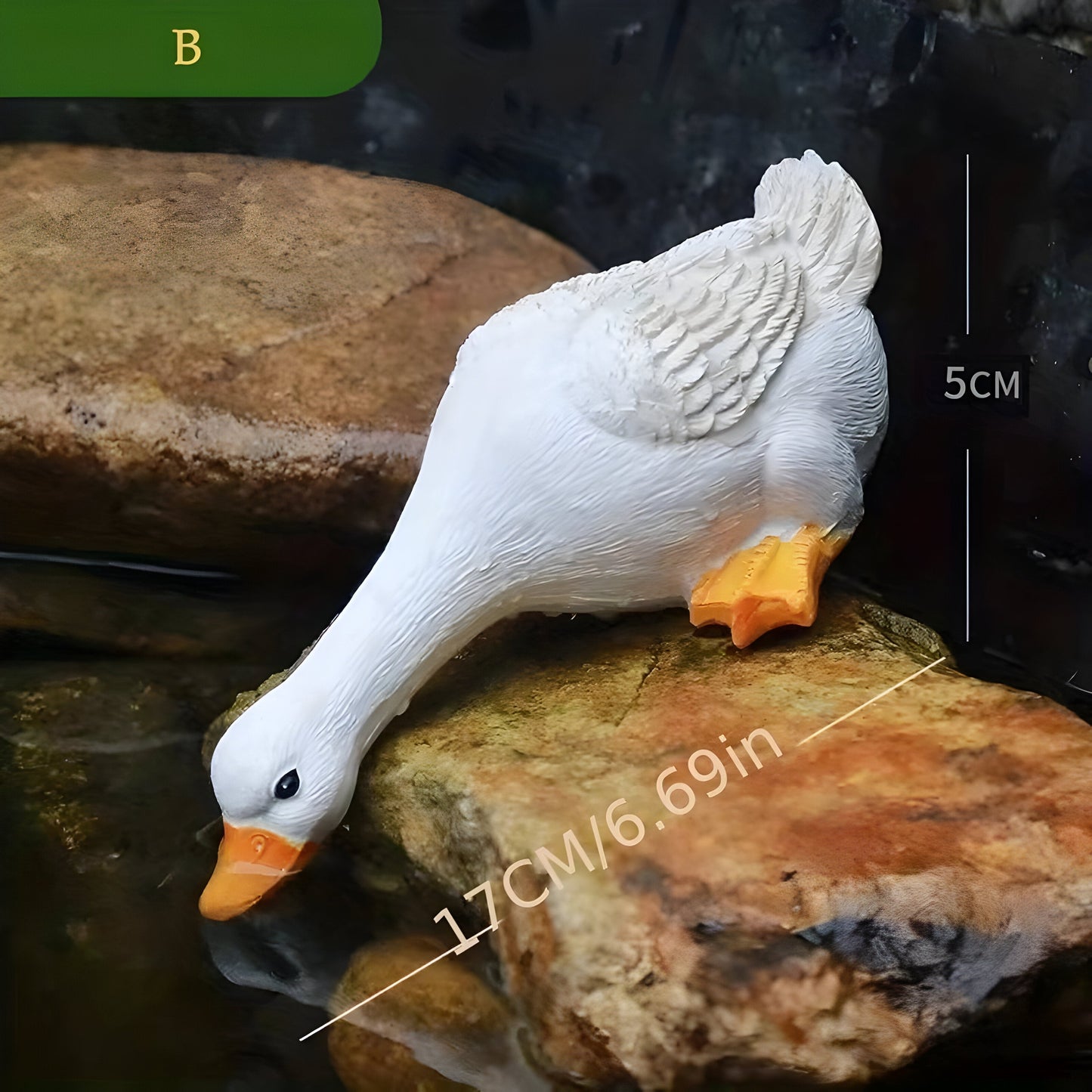 PuddlePals Sculpture – Duck and Goose Figure in Farmhouse Style