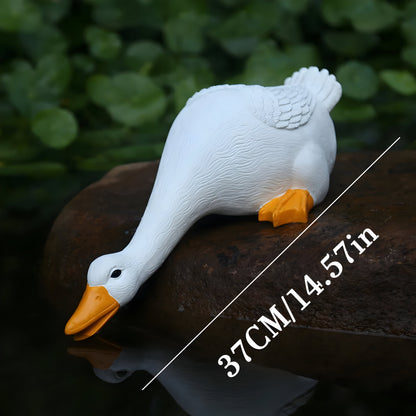 PuddlePals Sculpture – Farmhouse Style Duck & Goose Figure | Bowlift