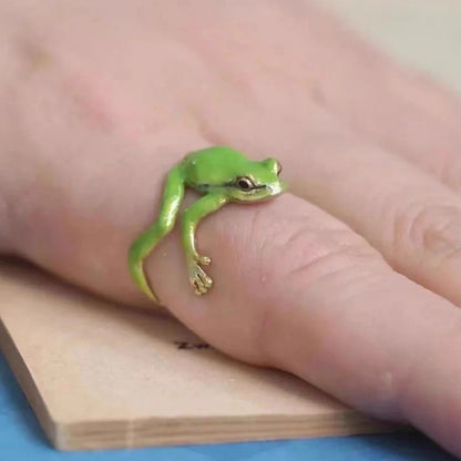 Skanto | Playful Mini Frog Adjustable Ring for Unique Style
