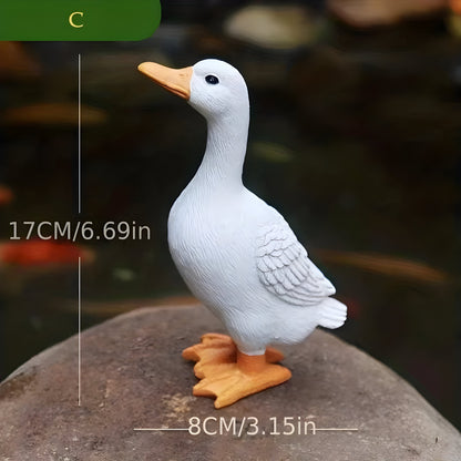 PuddlePals Sculpture – Duck and Goose Figure in Farmhouse Style