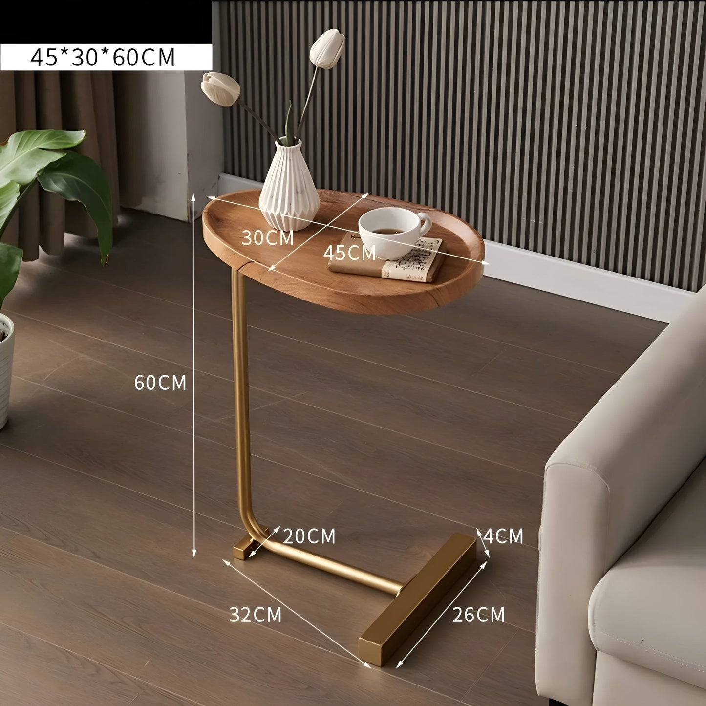 Smaller rolling coffee table – Stylish and versatile | Compact for home, hotel or guest room | Karnz