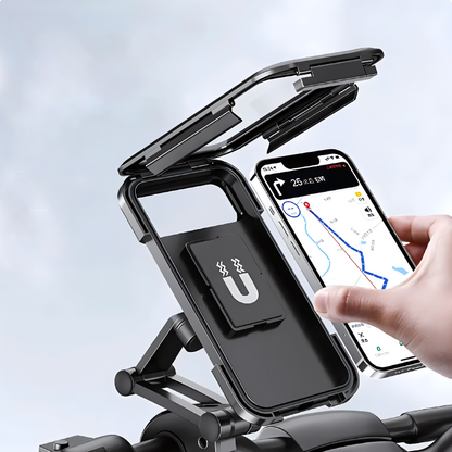 SafeRide Waterproof Phone Holder – 360° Swivel for Cycling & Rainy Weather
