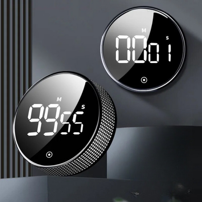 BowLift | SmartTime Kitchen Timer | Easy One-Twist Operation, Large LED Display & Adjustable Alarm for Cooking, Studying & Classroom Use