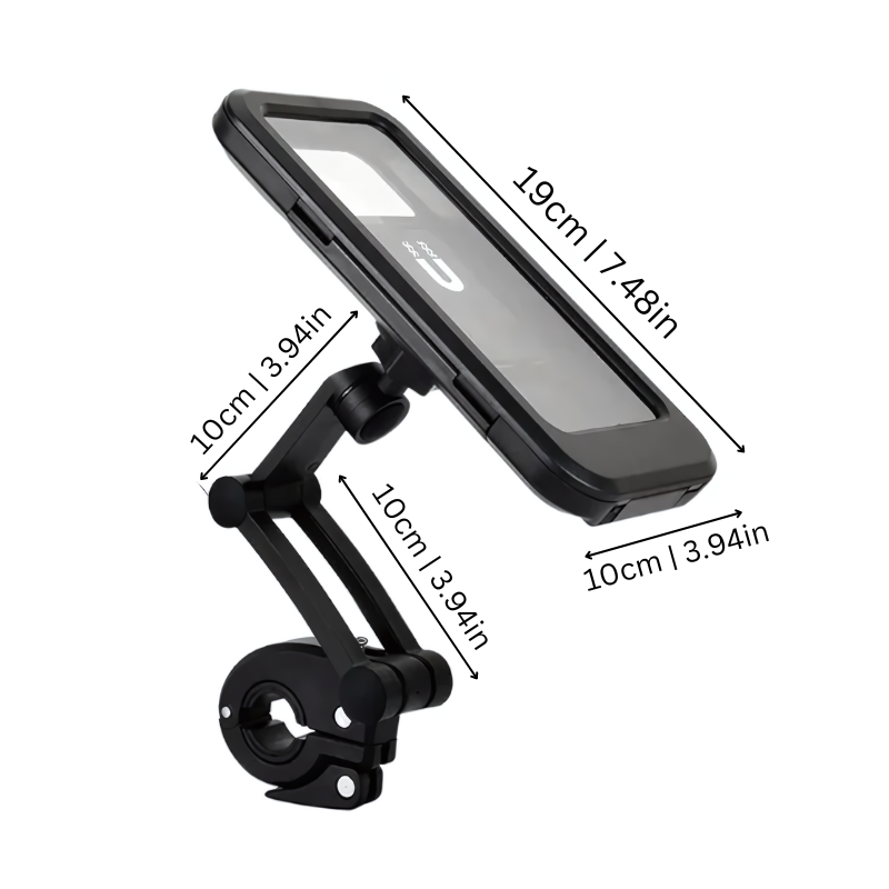 BowLift | Waterproof Bike Phone Holder | 360° Rotation, Touchscreen Access & Secure for All Weather Cycling