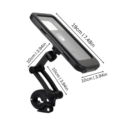 BowLift | Waterproof Bike Phone Holder | 360° Rotation, Touchscreen Access & Secure for All Weather Cycling