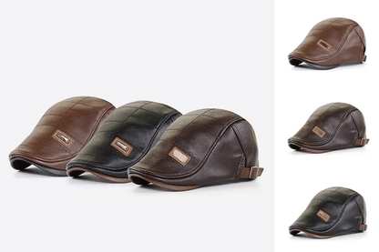 LuxeStyle Beret – Timeless Elegance of Leather Bowlift