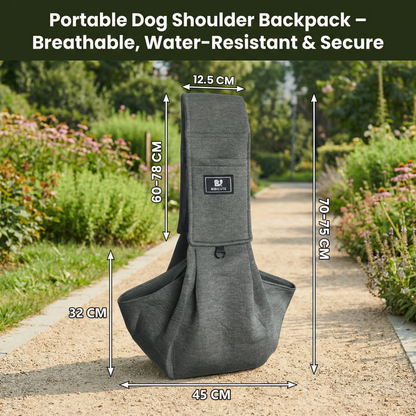Portable Dog Shoulder Carrier Bag – Breathable, Water-Resistant & Secure Skanto