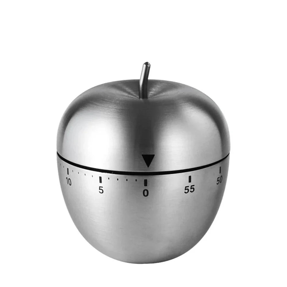 Mechanical Kitchen Timer Wind-Up Stainless Steel Cute Countdown Clock | Bowlift